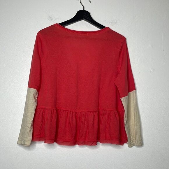 Free People Womens Size Medium Heart of Mine Colorblock Cotton Top - Picture 8 of 12